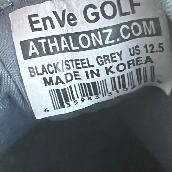 Athalonz Enve Spike-less Golf Shoe
Black Steel Gray Men Size 12.5 - Picture 11 of 14